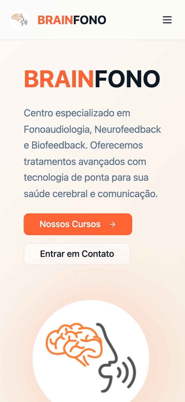 Site Brainfono no celular